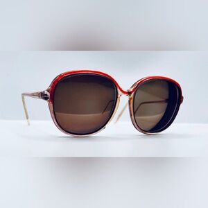 Anthony Martin Sandra Red Translucent Oval Sunglasses Frames Only